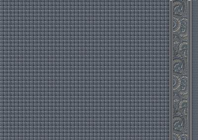 Airforce Blue Embossed Check with Paisley Border Backing Pap