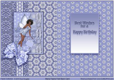 Maria Faerie Fold Back Birthday Card