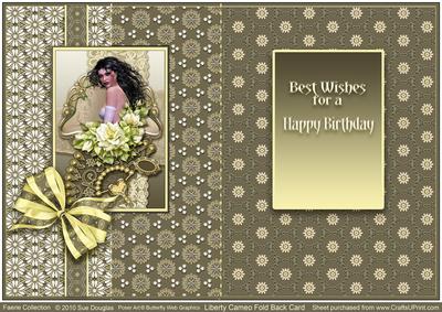 Liberty Cameo Fold Back Birthday Card