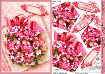 Strawberries and Cream Pomander Bouquet Polygon