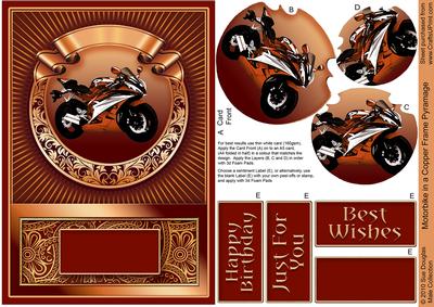 Motorbike in a Copper Frame Pyramage
