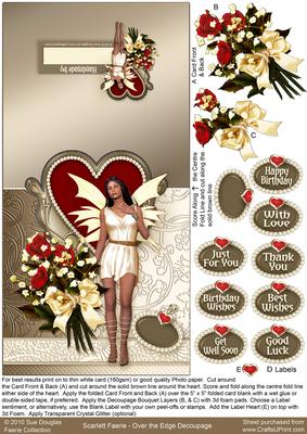 Scarlett Faerie Over the Edge Decoupage
