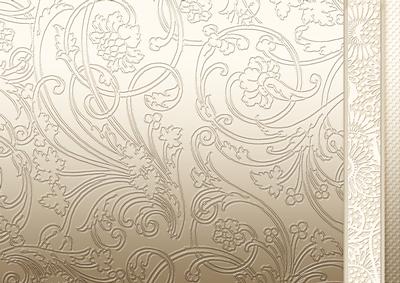 Stone Flowers Swirls and Spots Embossed with Border