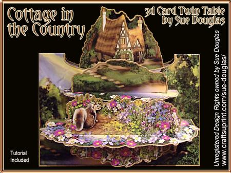 3D Card Kit Twin Table Cottage in the Country