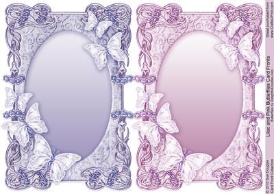 Lilac and Pink Butterflies Card Fronts