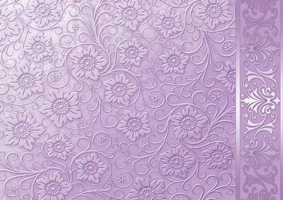 Orchid Pink Embossed Floral with Border Background