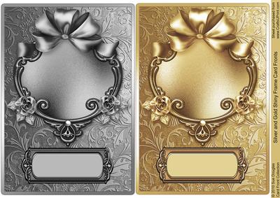 Silver and Gold Shiny Frame Card Fronts
