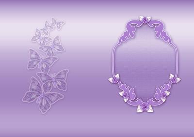 Lilac Butterflies Pearls and Lace Matching A5 Insert