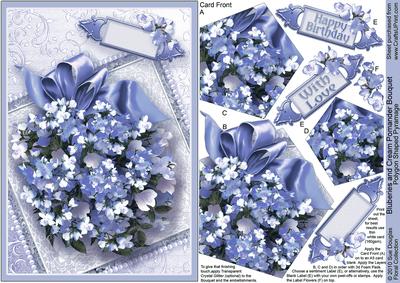 Blueberries and Cream Pomander Bouquet Polygon Pyramage