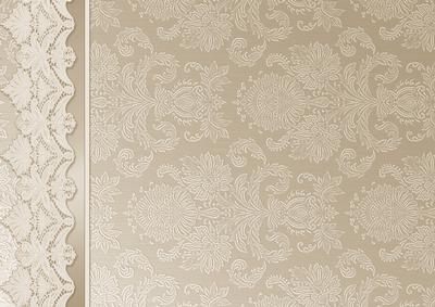 Stone Damask Backing Paper Matches with White Floral Toppers