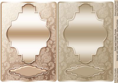 Taupe & Stone Card Fronts Match with White Floral 4 Toppers