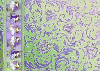 I Love Purple Backing Paper Lime Matches I Love Purple Envel