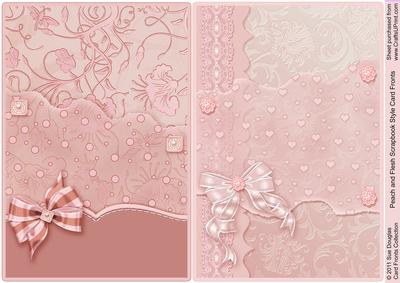 Peach and Flesh Scrapbook Style Card Fronts