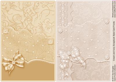 Cream and Ivory Scrapbook Style Card Fronts