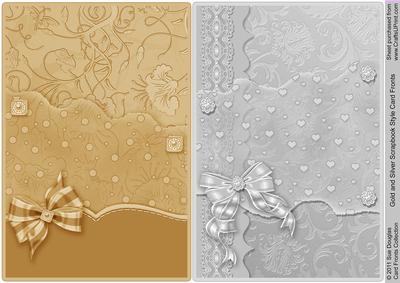 Gold and Silver Scrapbook Style Card Fronts