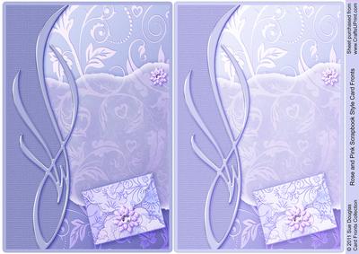 Blue and Pale Blue Scrapbook Style Leaves Card Fronts