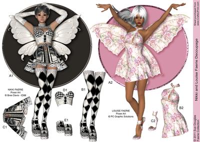 Nikki and Louise Faerie Decoupage Duo