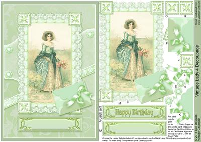 Vintage Lady 4 Decoupage