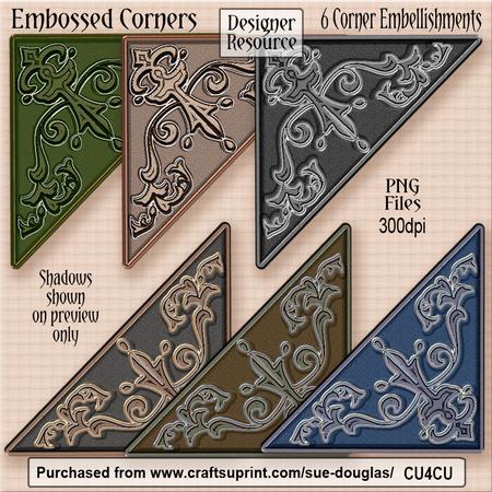 Designer Resource - Embossed Corners Cu4cu