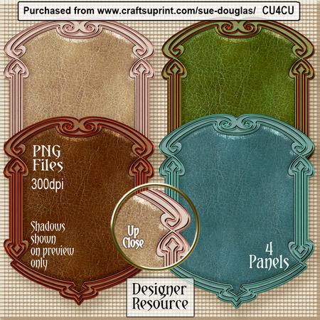 Designer Resource - Leather Panels Set 1