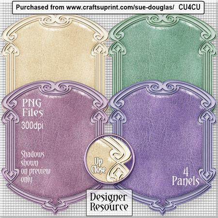 Designer Resource - Leather Panels Set 4