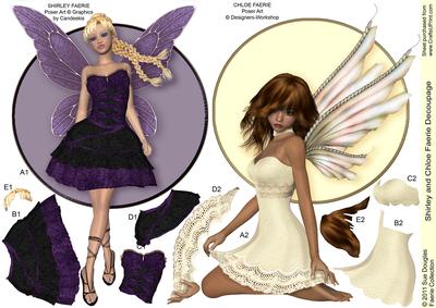 Shirley and Chloe - Faerie Decoupage Duo
