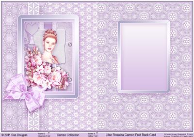 Rosalea Cameo Lilac Fold Back Card