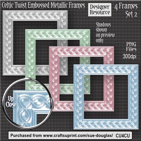 Designer Resource - Celtic Twist Embossed Metallic Frames 2