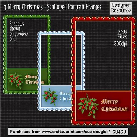 Designer Resource Christmas Portra Frames Merry Christmas