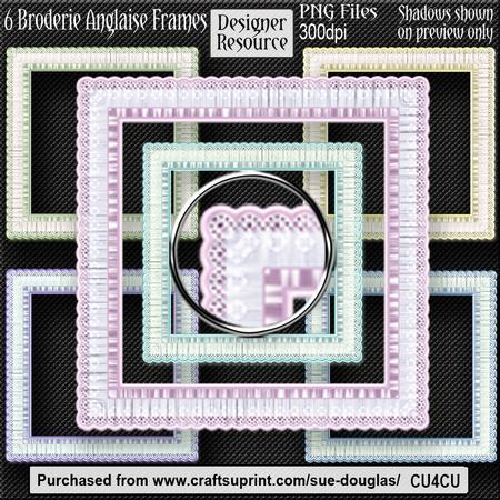 Designer Resource - Square Broderie Anglaise Frames