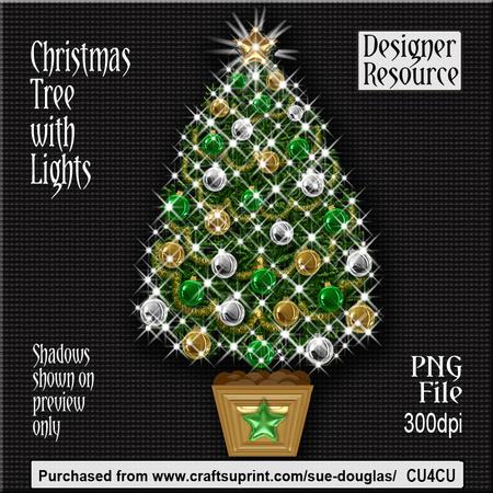 Designer Resource - Christmas Tree with Lights