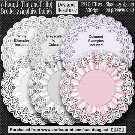 Designer Resource - Round Broderie Anglaise Doilies