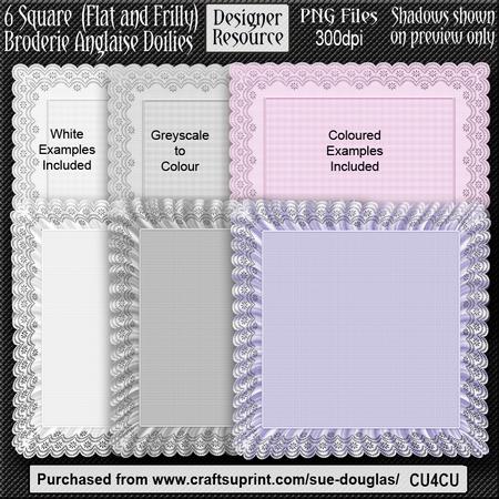 Designer Resource - Square Broderie Anglaise Mats