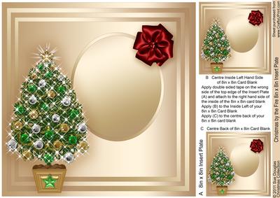 Christmas by the Fire - 8in x 8in Insert Plate