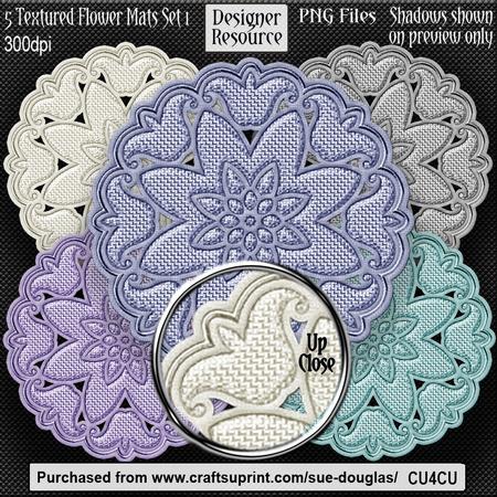 Designer Resource - Textured Flower Mats - Set 1