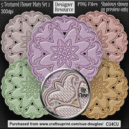 Designer Resource - Textured Flower Mats - Set 2