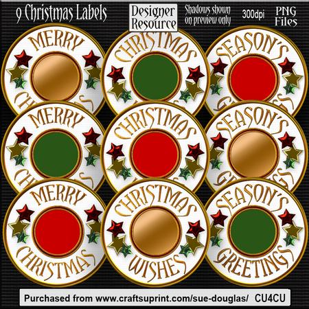 Designer Resource - Christmas Labels