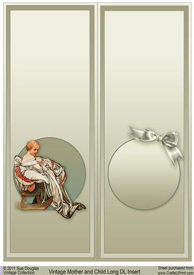 Vintage Mother and Baby Matching Long Dl Insert