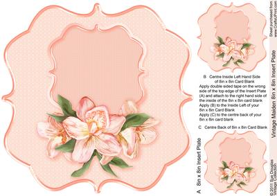 Vintage Maiden - 8in x 8in Insert Plate
