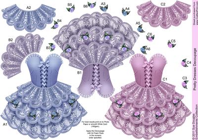 Pretty Dresses Decoupage