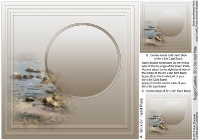 Rugged Coastline - 8in x 8in Insert Plate
