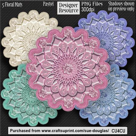 Designer Resource - Floral Mats - Bright