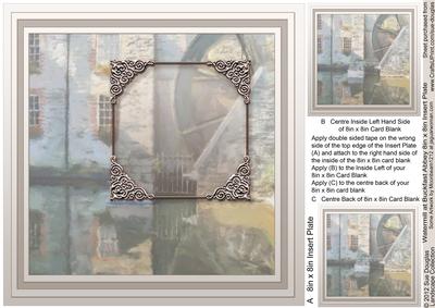 Watermill at Buckfast Abbey - 8in x 8in Insert Plate