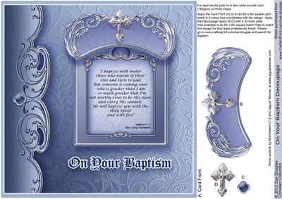 On Your Baptism - 8in x 8in Decoupage