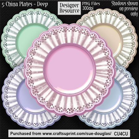 Designer Resource - China Plates - Deep Colours