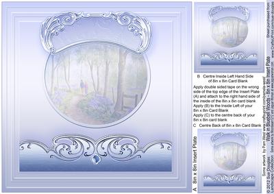 Walk in Bluebell Woods - 8in x 8in Insert Plate