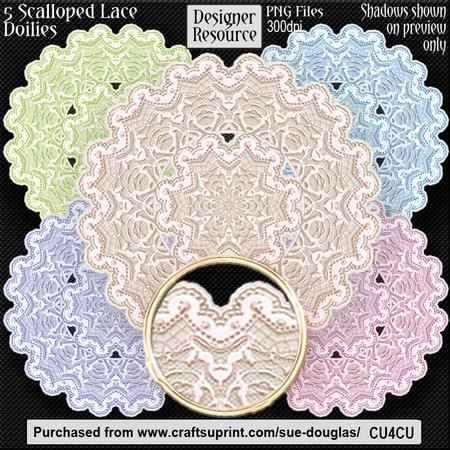 Designer Resource - Scalloped Lace Doilies