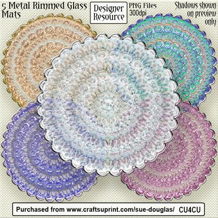 Designer Resource - Metal Rimmed Glass Mats