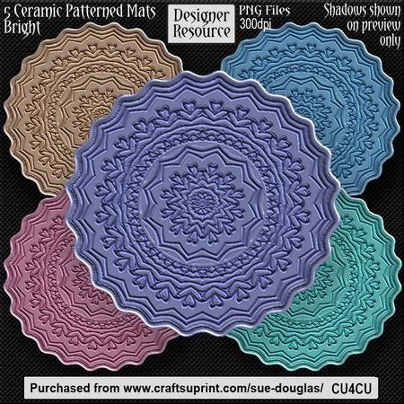 Designer Resource - Ceramic Patterned Mats - Bright