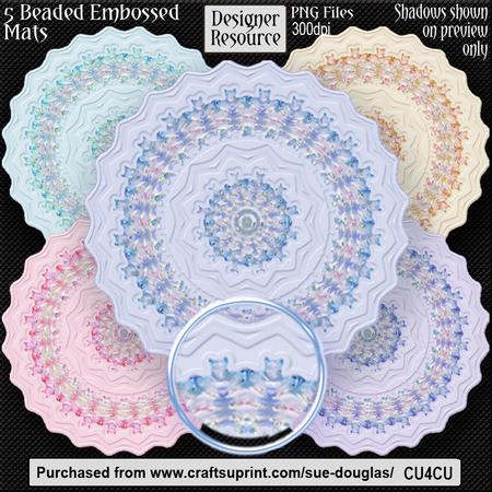 Designer Resource - Beaded Embossed Mats